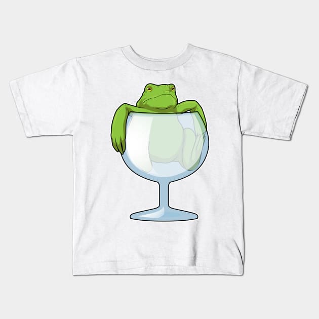 Frog Glass Kids T-Shirt by Markus Schnabel